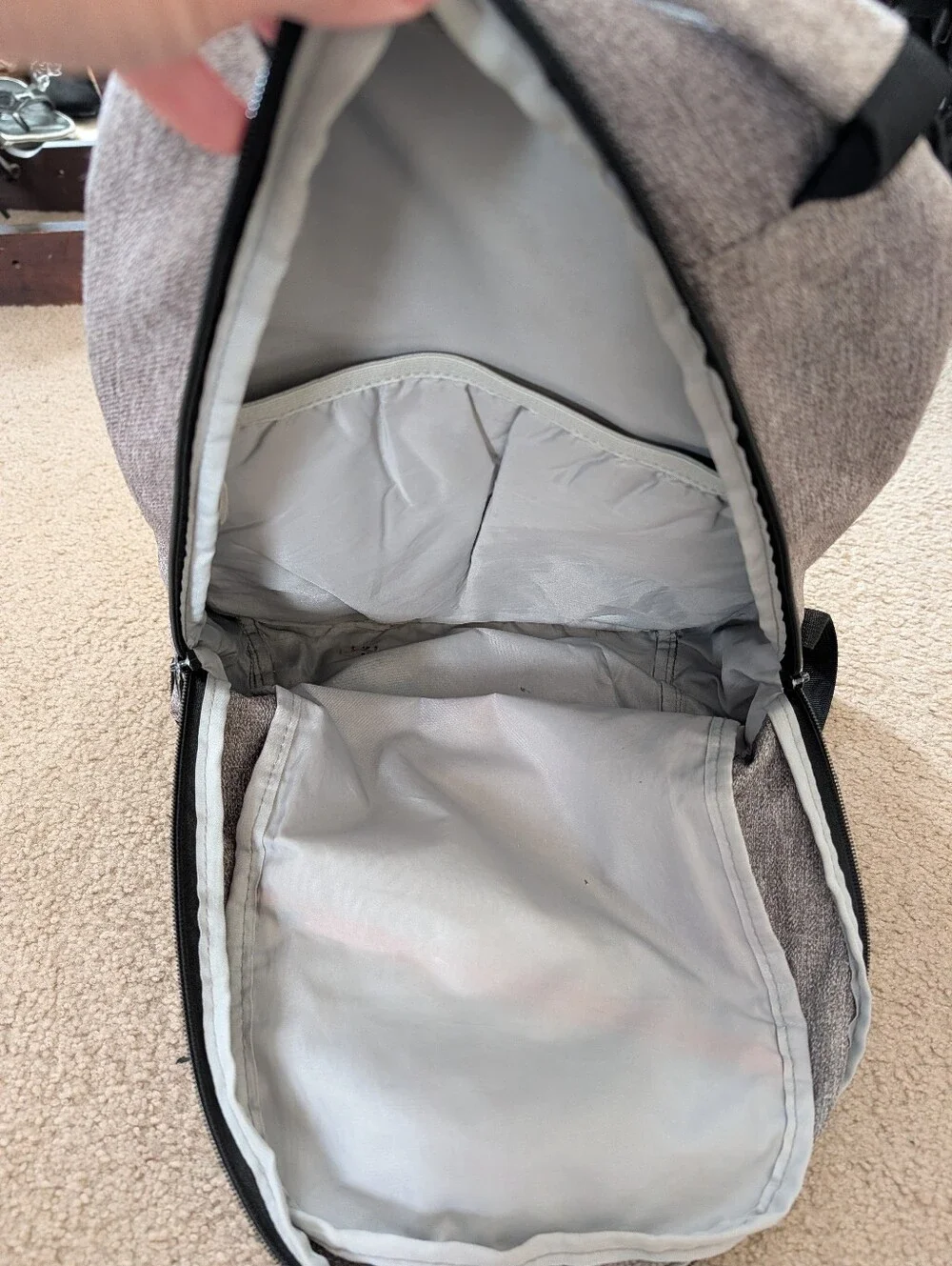Quiksilver Gray and Black Casual Daypack